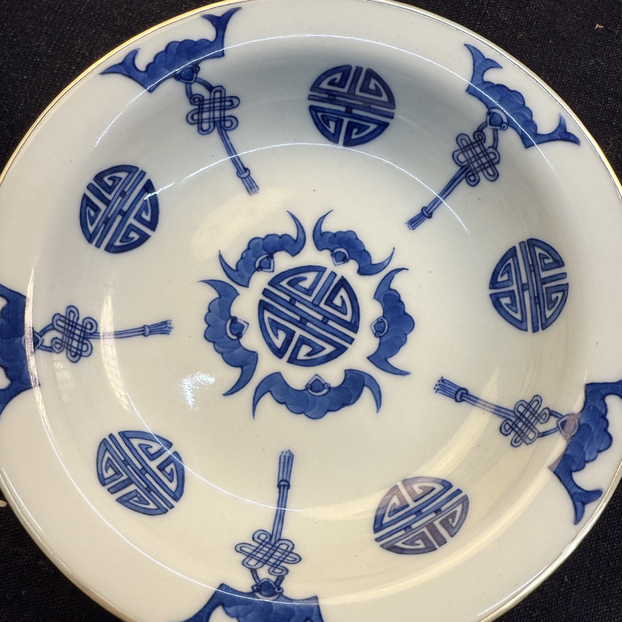 景德镇五福捧寿壶承干炮台手绘