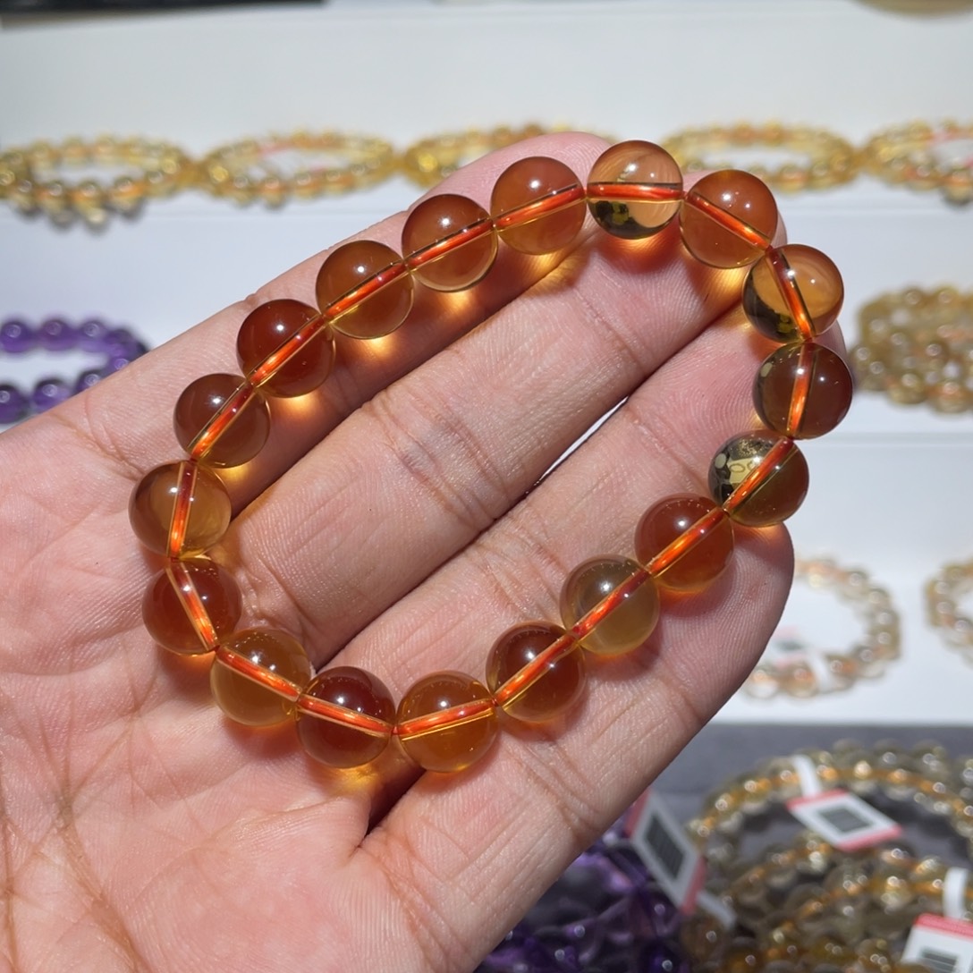 手链未镶嵌水晶黄水晶