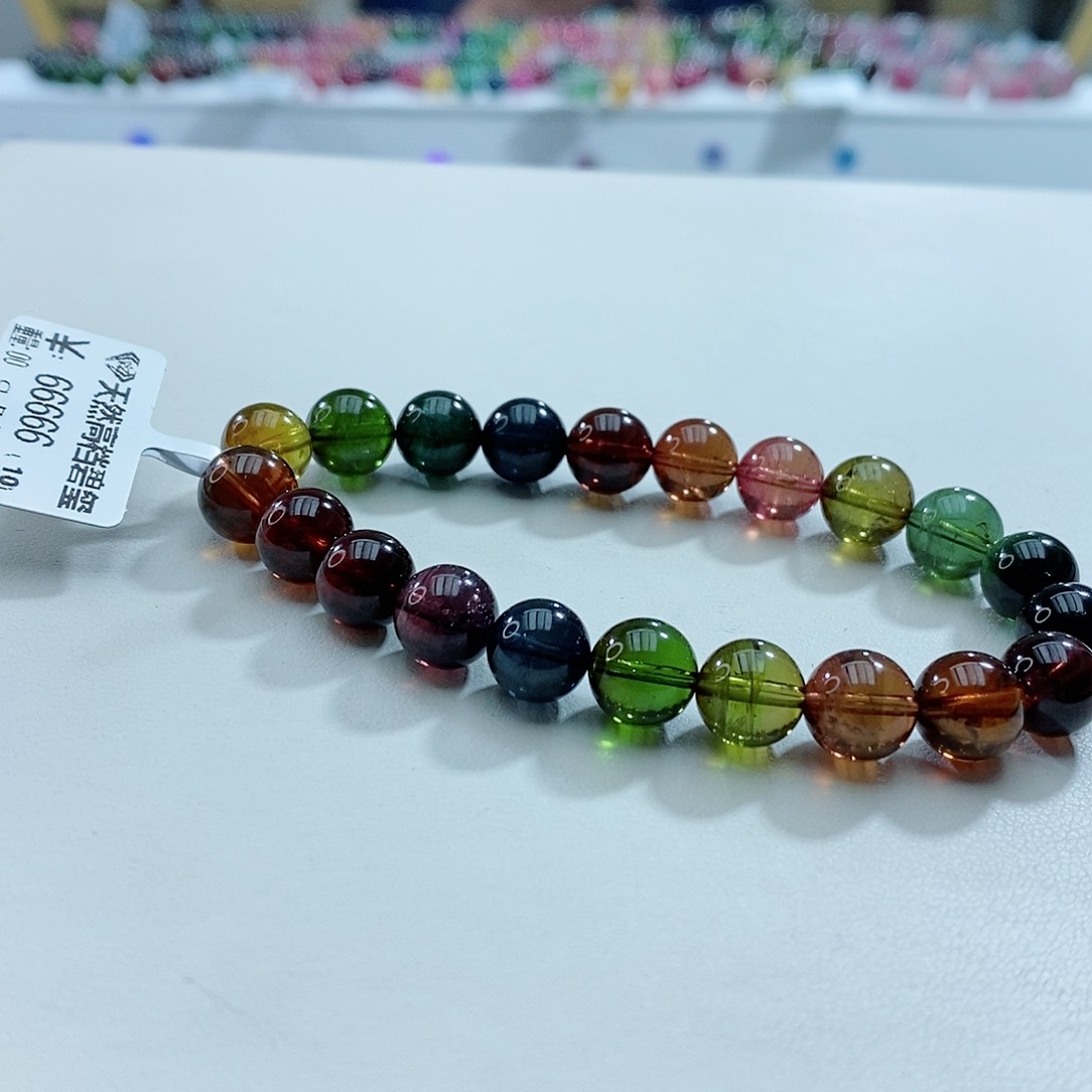 碧玺手链未镶嵌粉****草碧玺