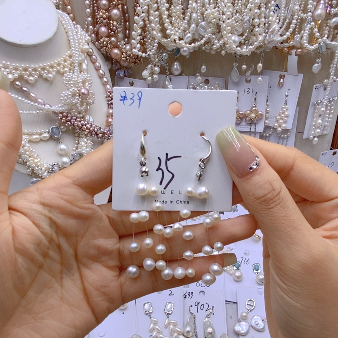 淡水珍珠银S925镶嵌颈饰