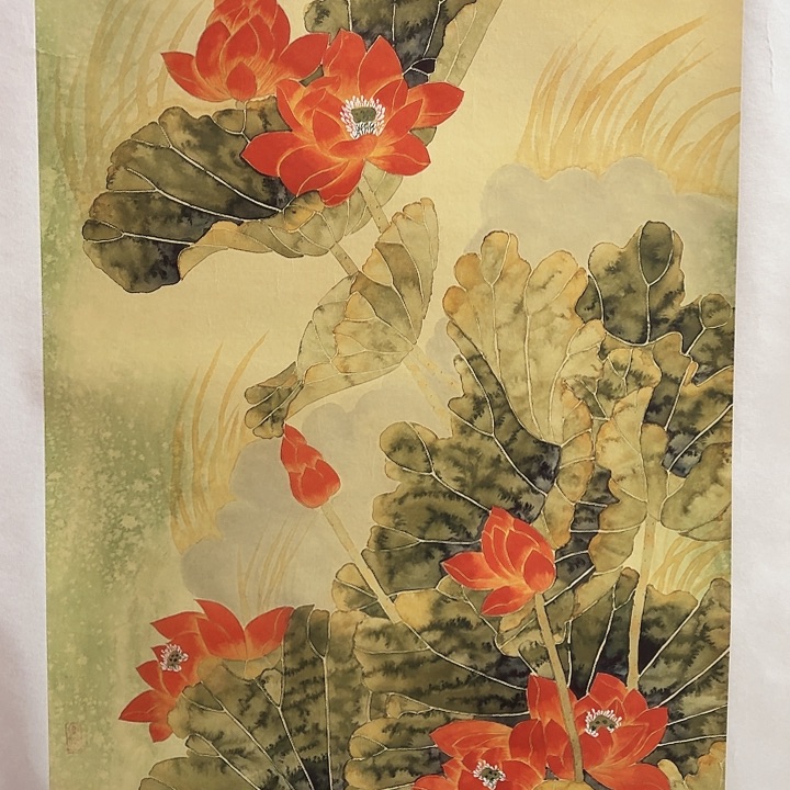 国画黄春香国画花开知春暖尺寸136*38