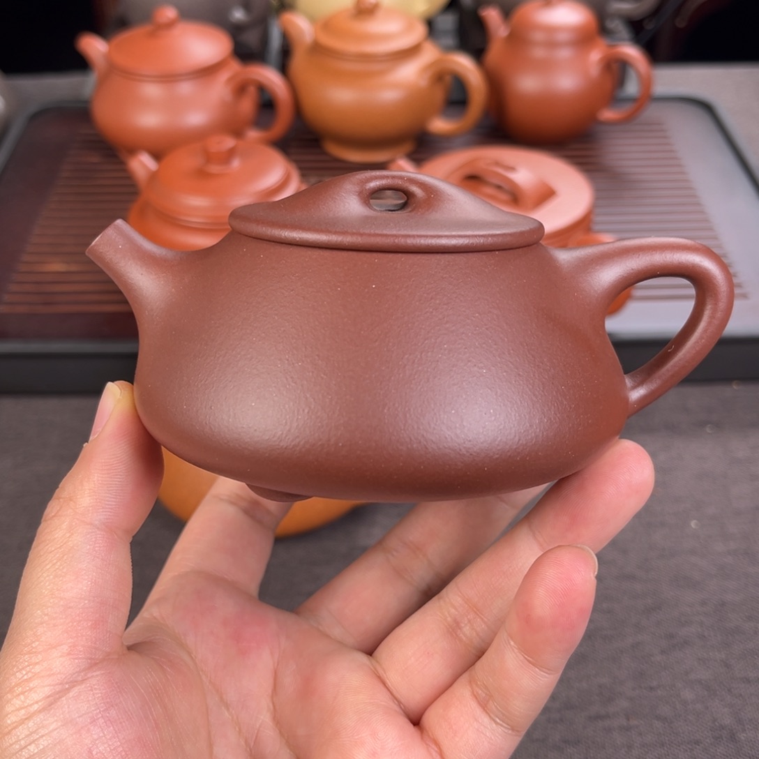 紫砂茶壶210cc紫泥石瓢