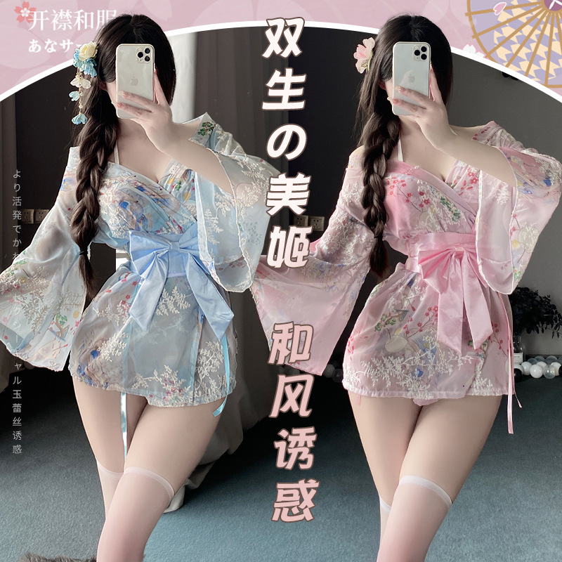 性感睡衣大码日系和服套装小胸诱惑火辣制服