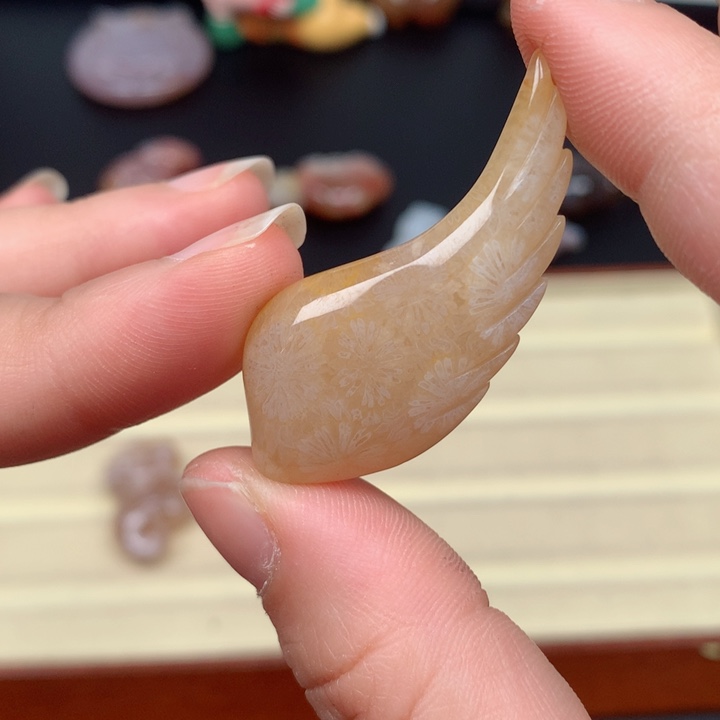 硅化玉手链足银镀金镶嵌