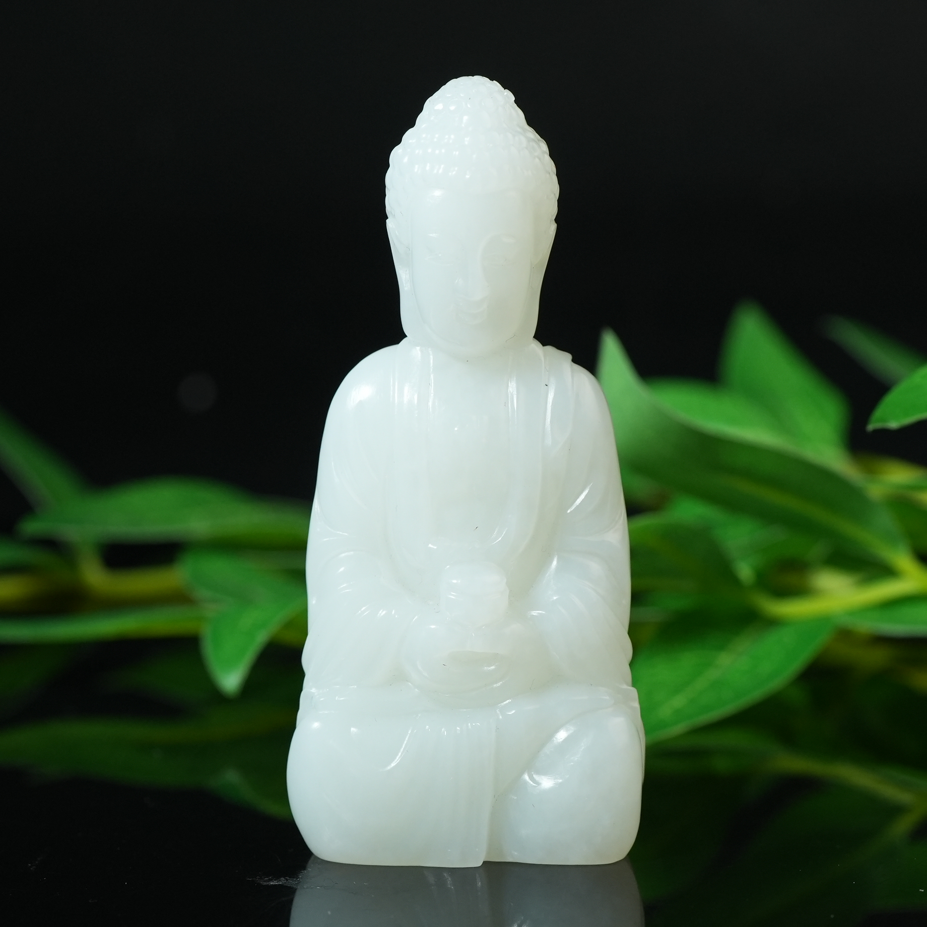 清代和田白玉释迦摩尼像【华豫之门】ZDW2501082002
