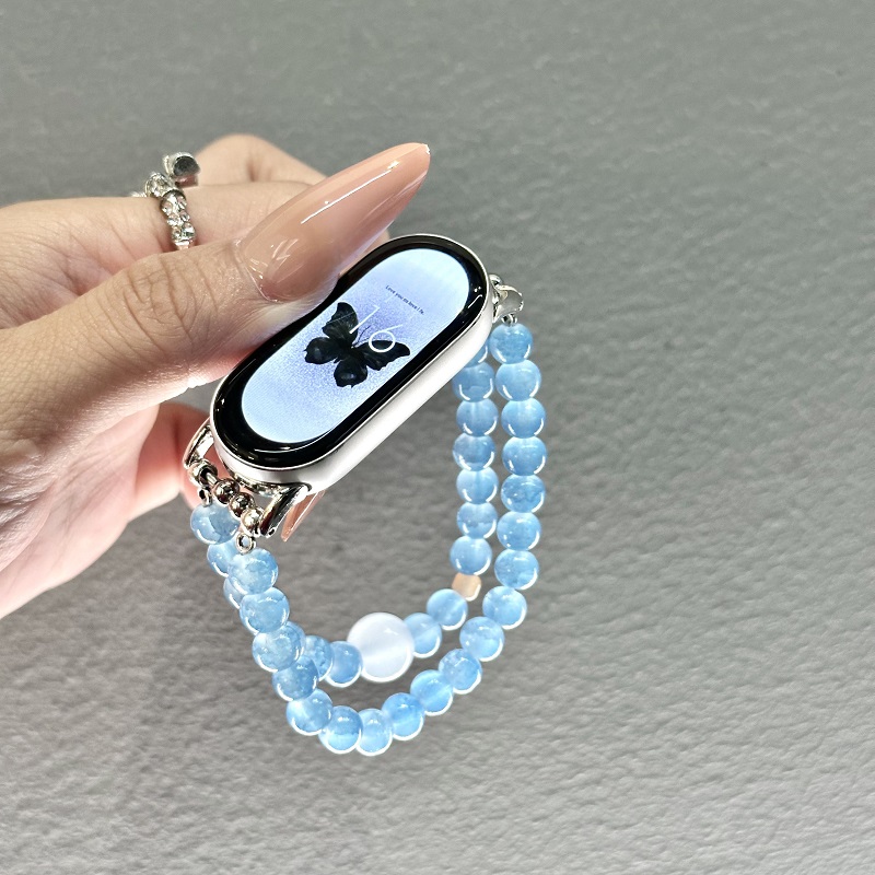 不规则海蓝宝适用小米手环10表带9Pro小米9/8手环8Pro表带4/5/6/7