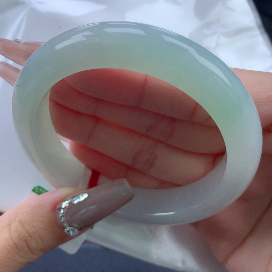 翡翠手镯未镶嵌55.7正圈