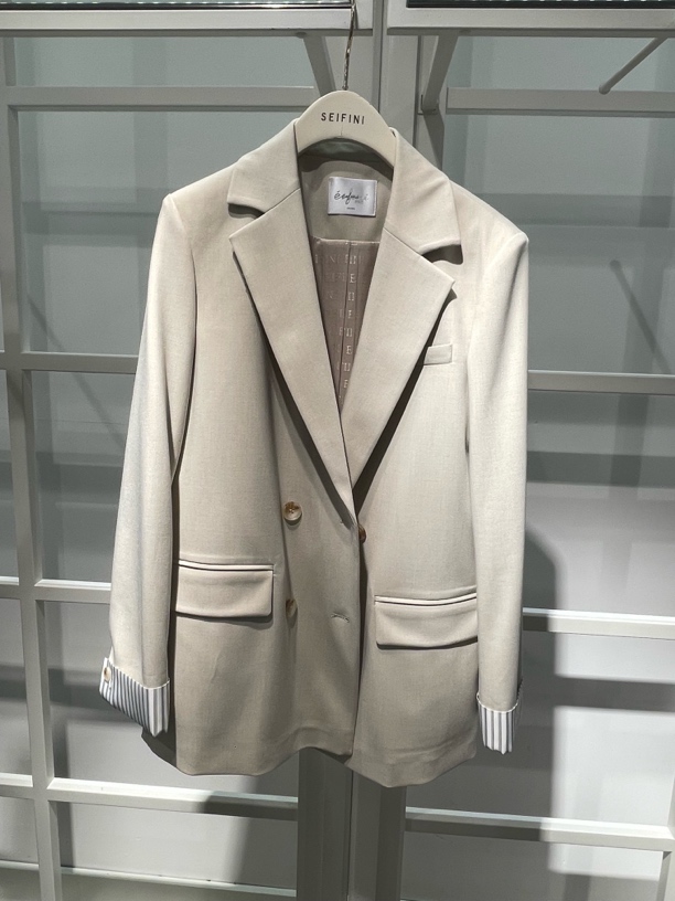 2025春季新品西装外套，1G2110151，米色