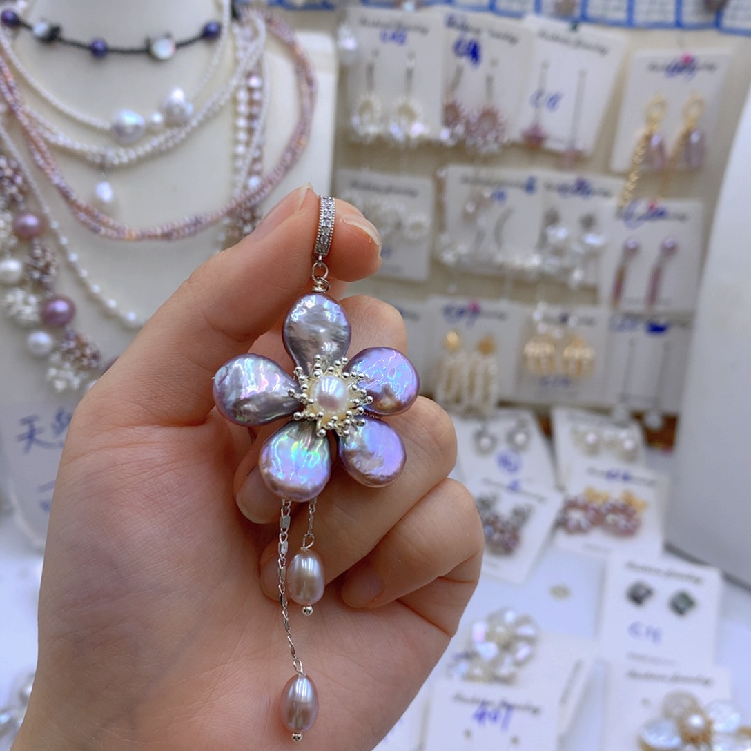 淡水珍珠颈饰合金