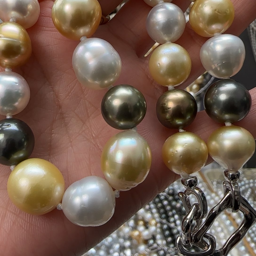 海水珍珠颈饰银S925镶嵌