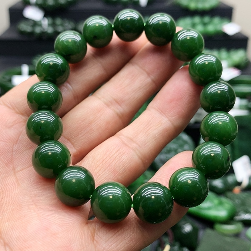 【闪购商品】和田玉（碧玉）手链未镶嵌奋*