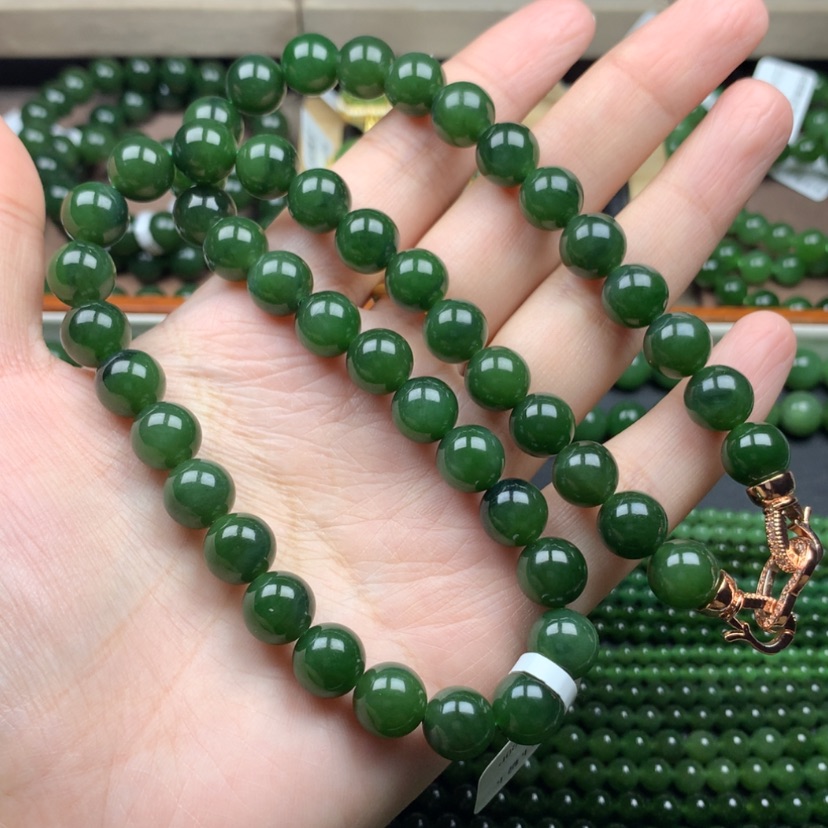 【闪购商品】和田玉（碧玉）颈饰未镶嵌四**Y10m m