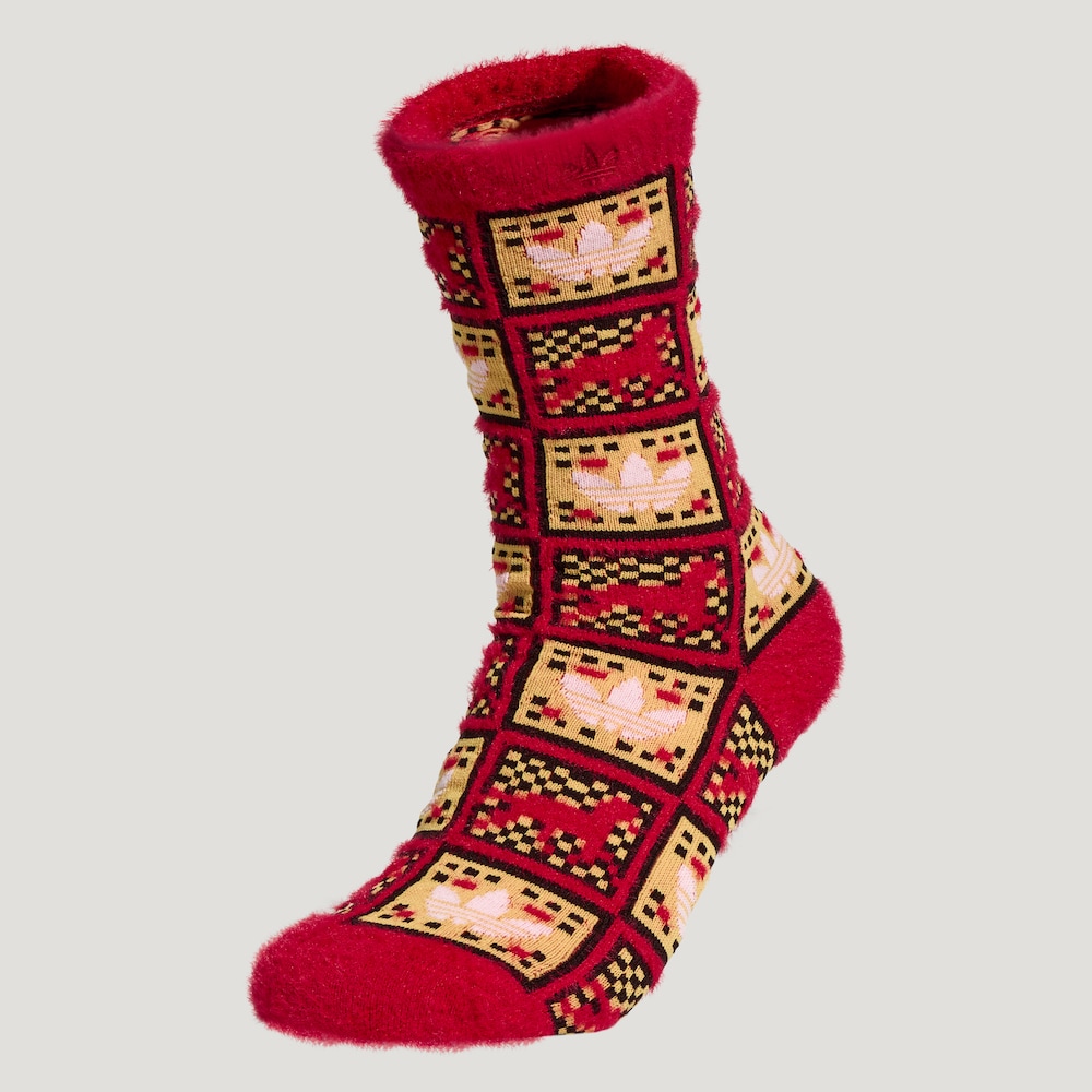 Adidas三叶草NEW YEAR SLOCHY SOCK 新年款提花舒适袜子 KS2743
