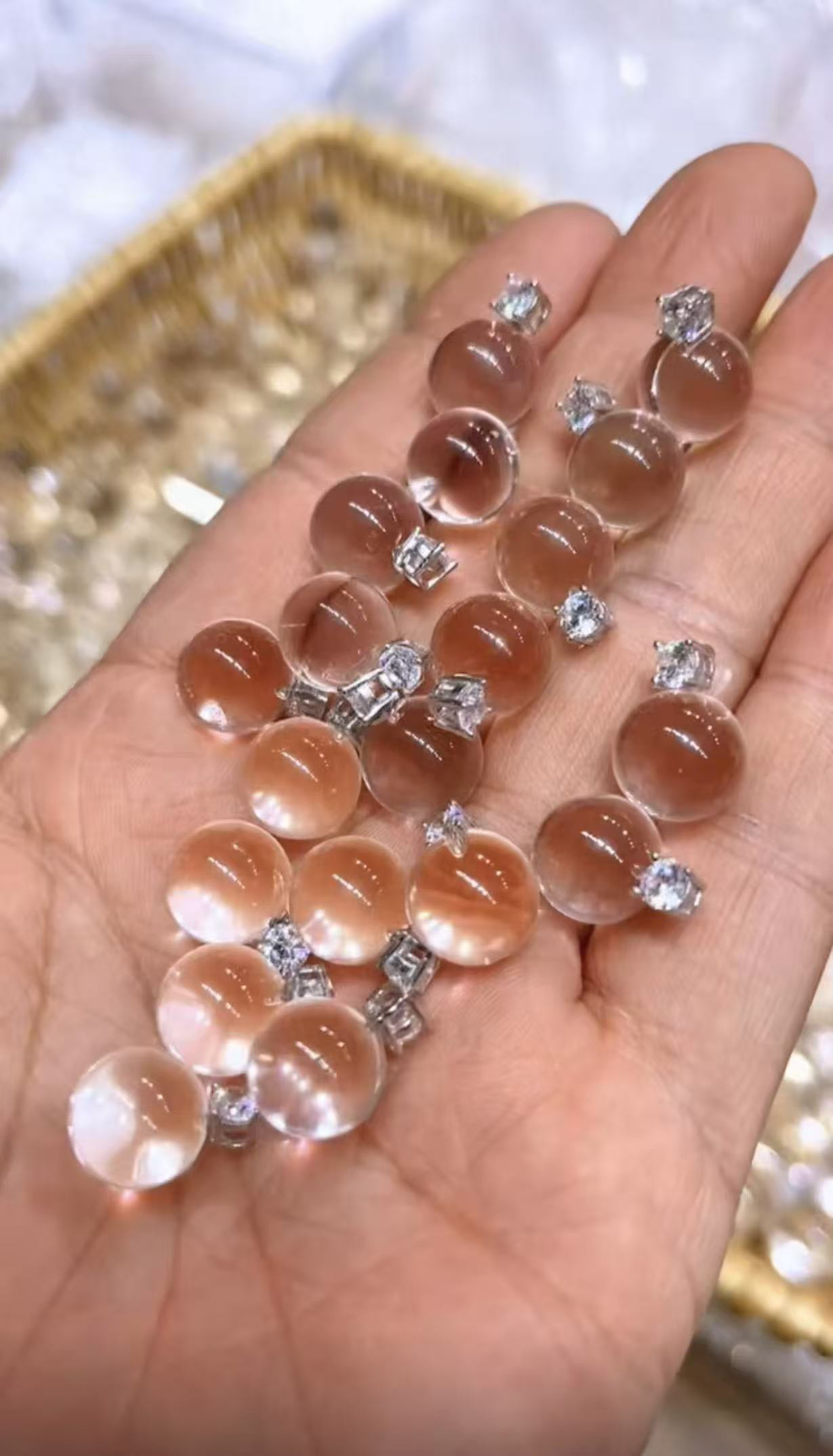 双A净卡11白水晶吊坠气质百搭适合女性佩戴