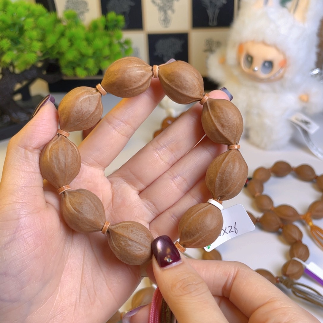 纯铜石英石原生态20/26梅林铁核素串老树籽