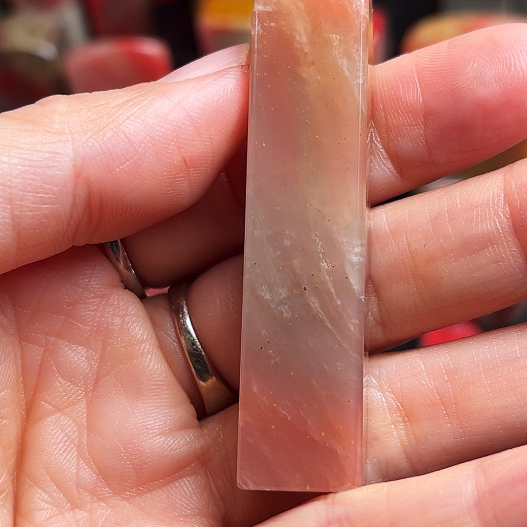 巴林石印石鸡血石扁章