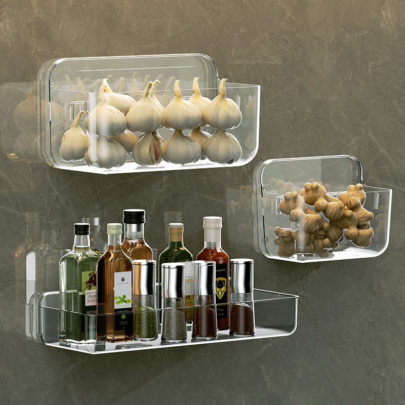 免打孔多功能厨房浴室收纳置物收纳百搭轻奢款家用储物创意收纳盒