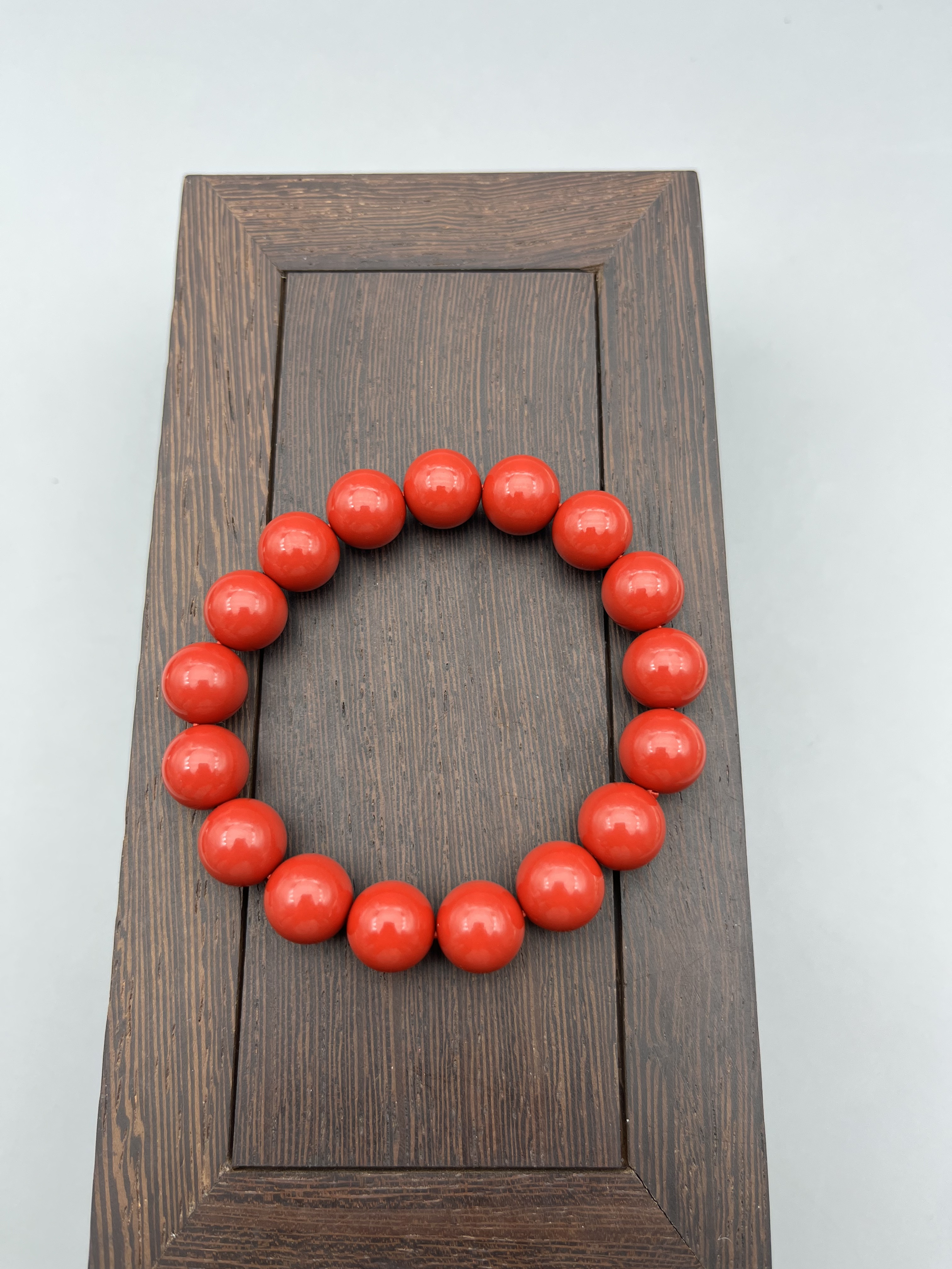 含辰砂工艺品SF004-经典水飞砂手串12mm素圈