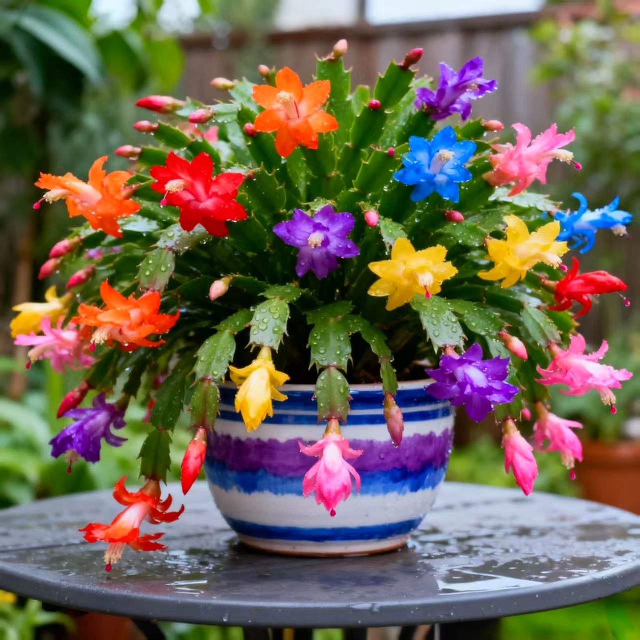 新品重瓣蟹爪兰苗多色花卉室内阳台客厅小叶植物四季开花好养易活