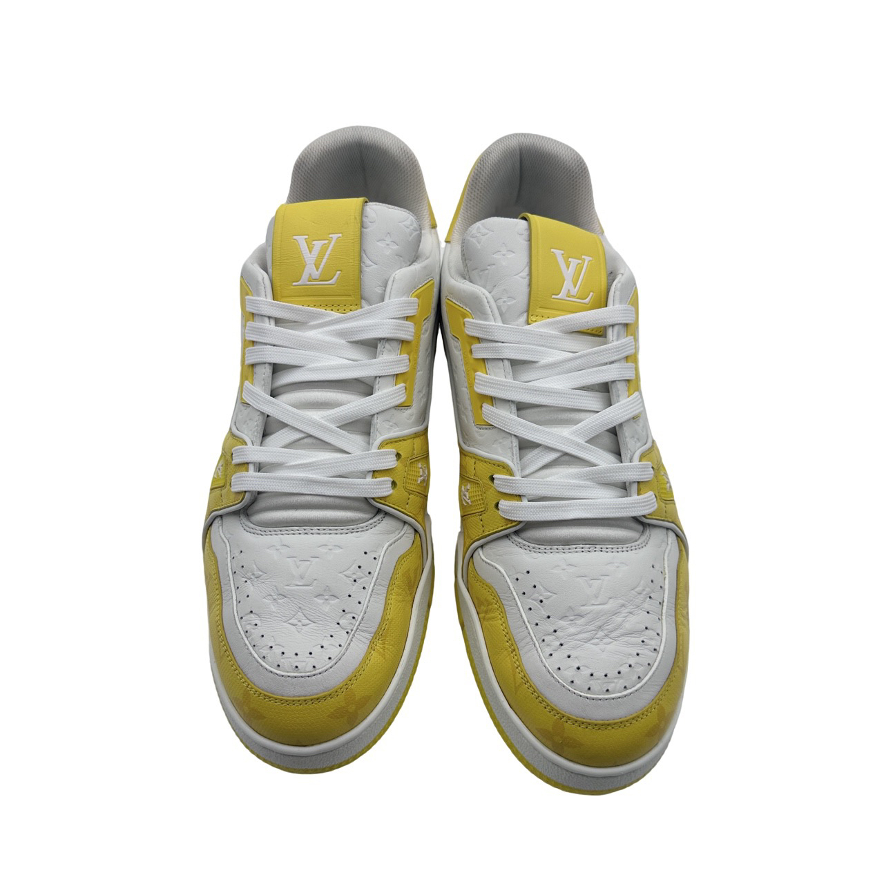 95新 LouisVuitton/路易威登 8码42码白黄 trainer97新vv549特价