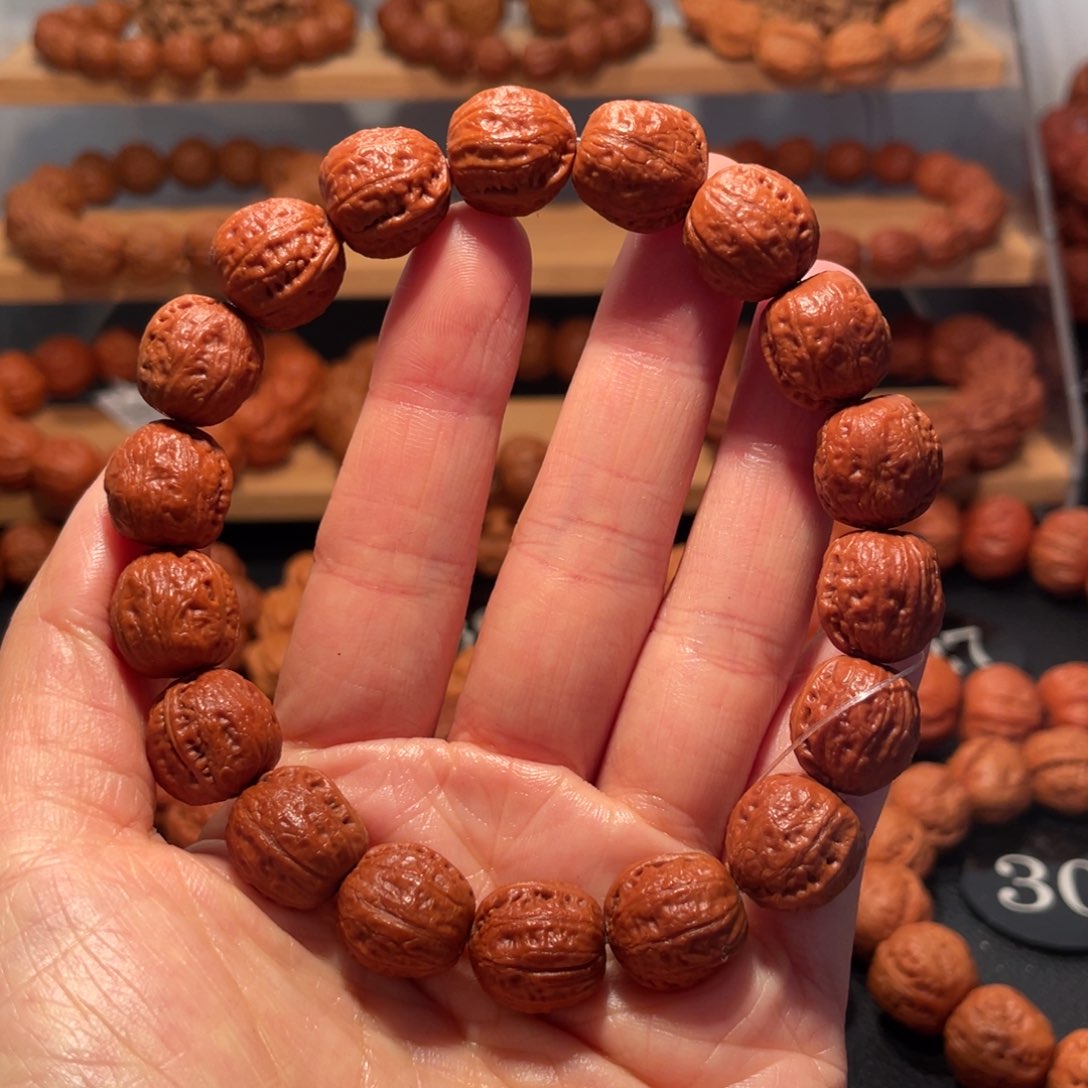 桃核手串小白菜手串