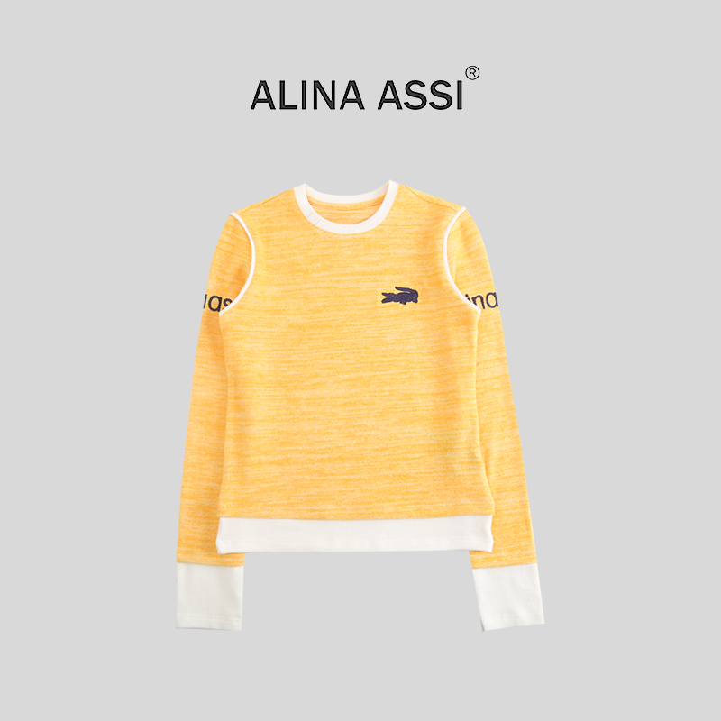 【静静】2025冬季新款显瘦T恤休闲长袖上衣AE0600