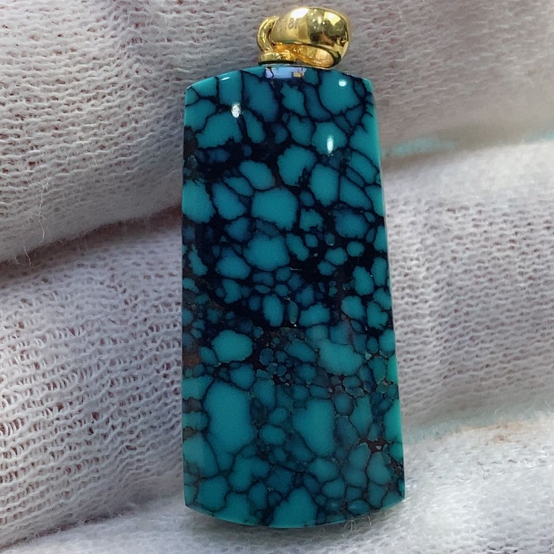 绿松石珠宝奇石18K金镶嵌