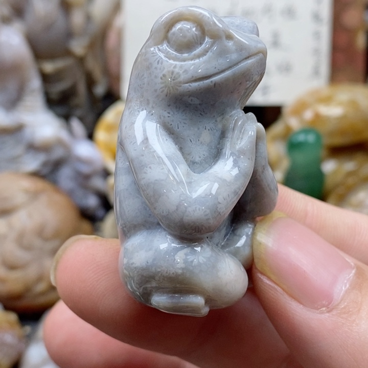 硅化珊瑚（珊瑚玉）颈饰未镶嵌