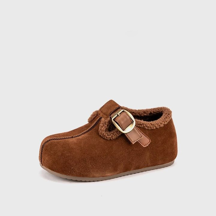 加绒勃肯鞋女2025秋冬新款厚底一脚蹬包头单鞋 kkcs 18796-53