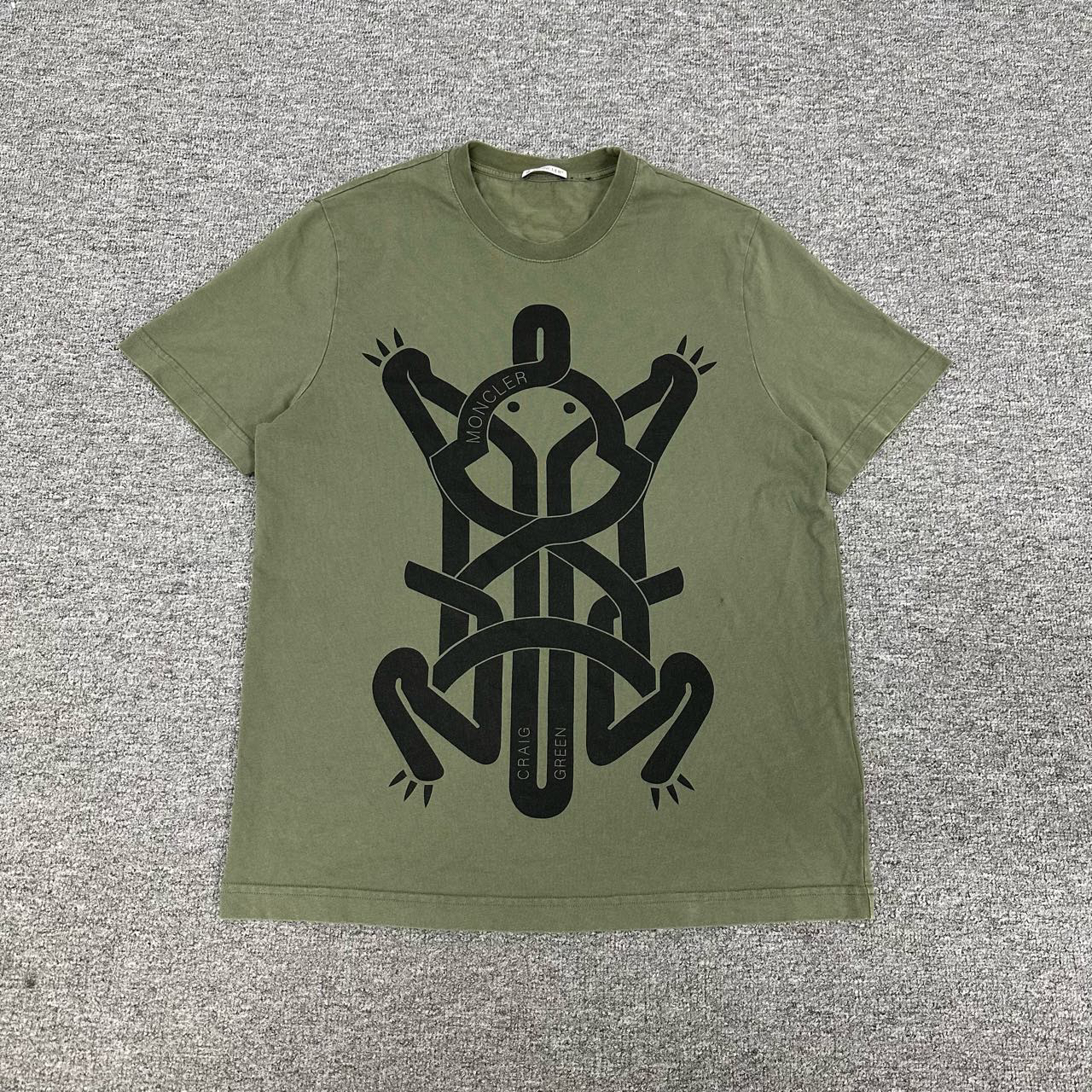 99新 MONCLER 蒙口 大Logo 短袖T恤 绿色 s码