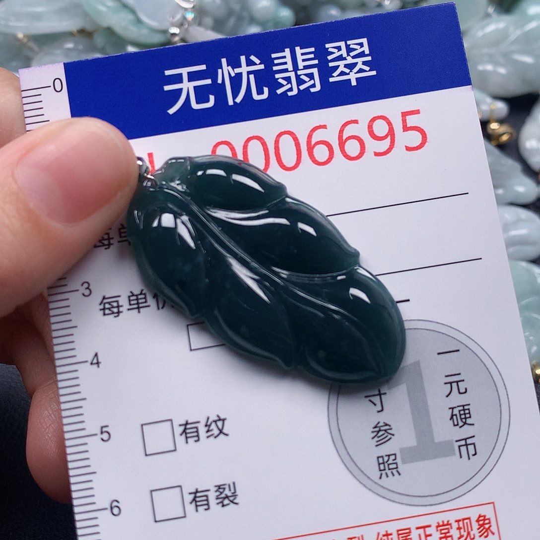 颈饰未镶嵌翡翠  