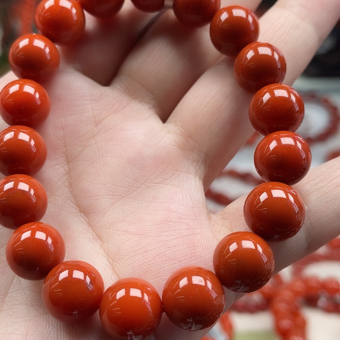 南红玛瑙未镶嵌手链