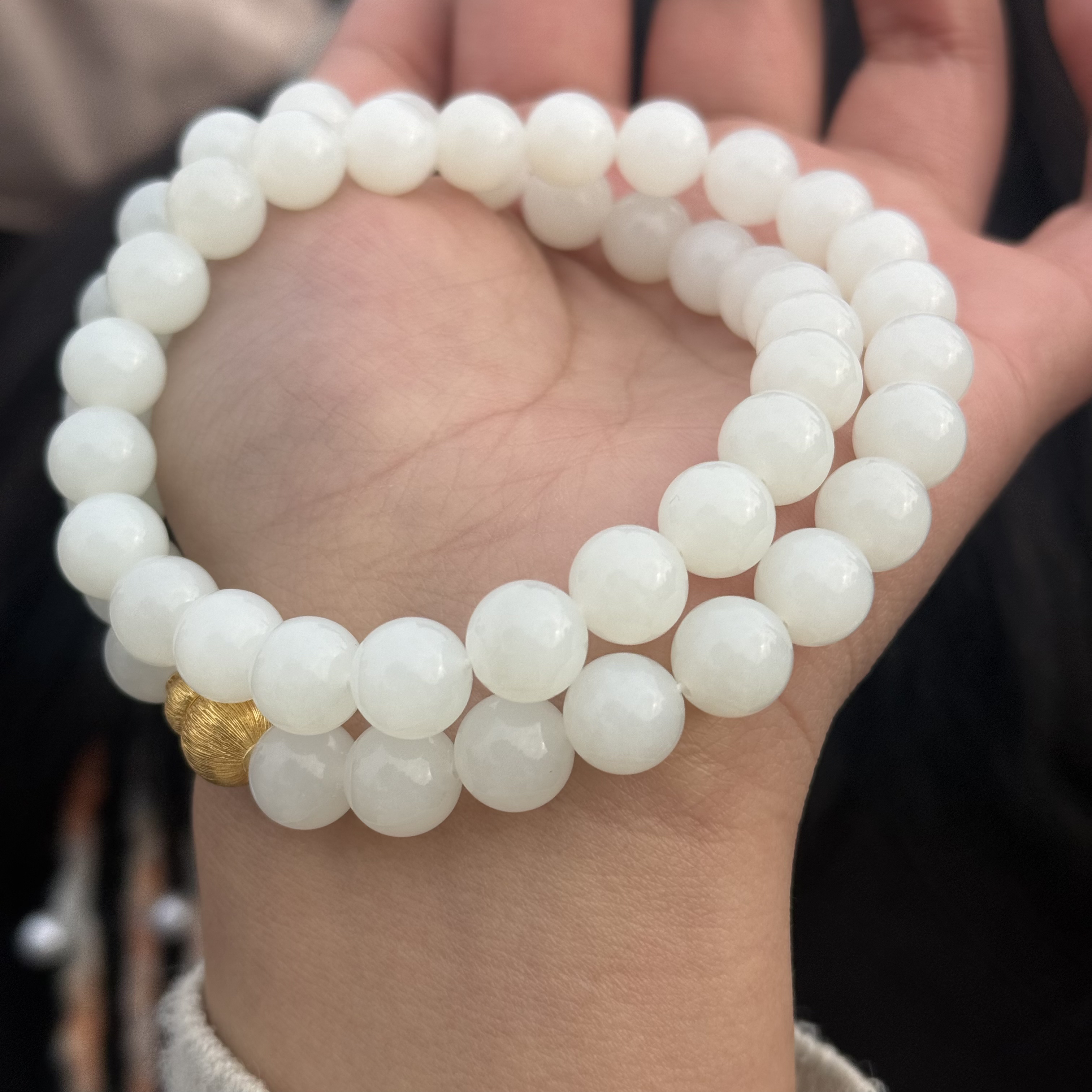 和田玉颈饰未镶嵌卡9➕俄料白玉项链豹哥 拍一发一