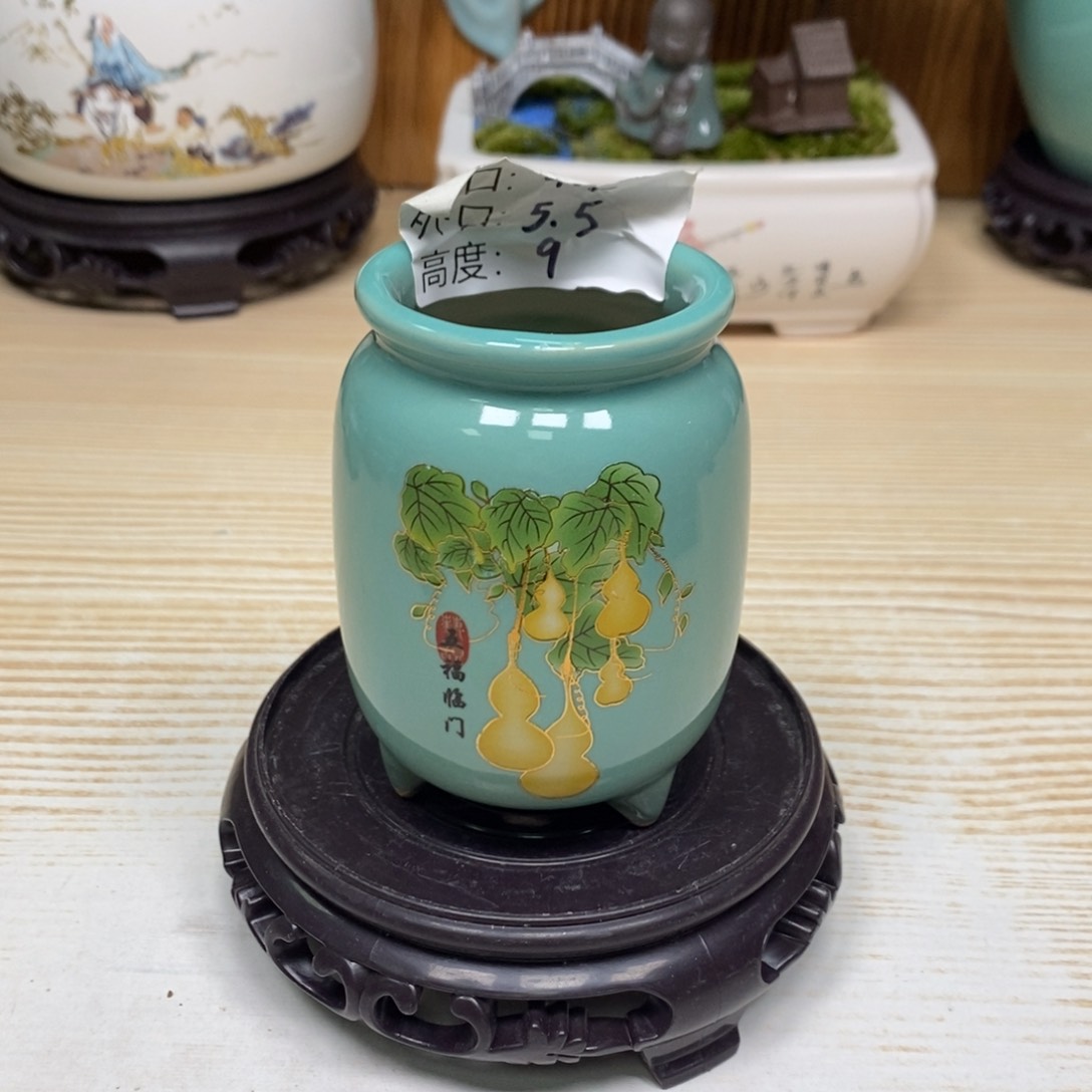 紫砂陶瓷花盆浮力