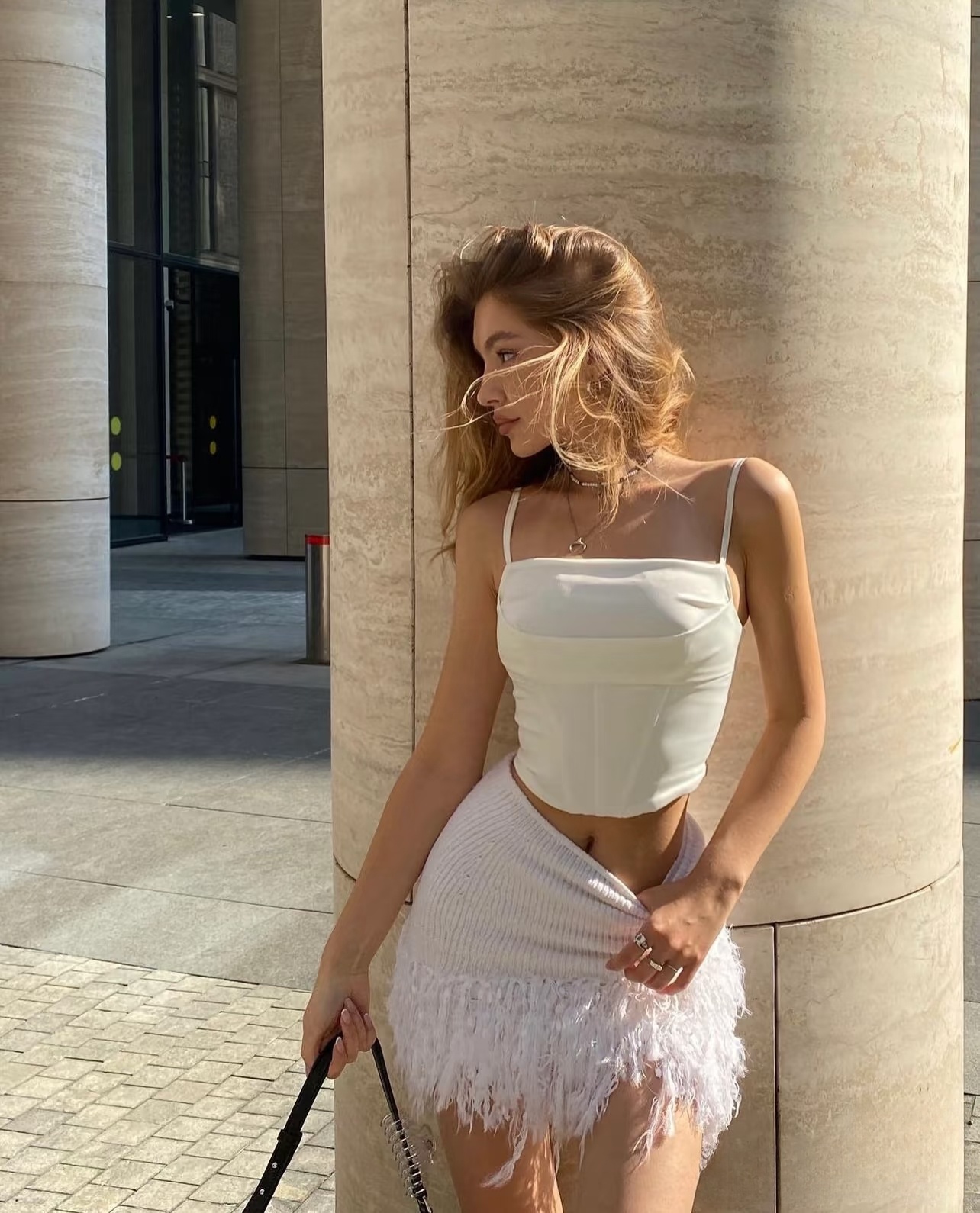 直播间   辣妹风通勤时尚女装 吊带抹胸连衣裙