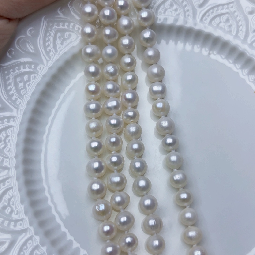 淡水珍珠颈饰银S925镶嵌