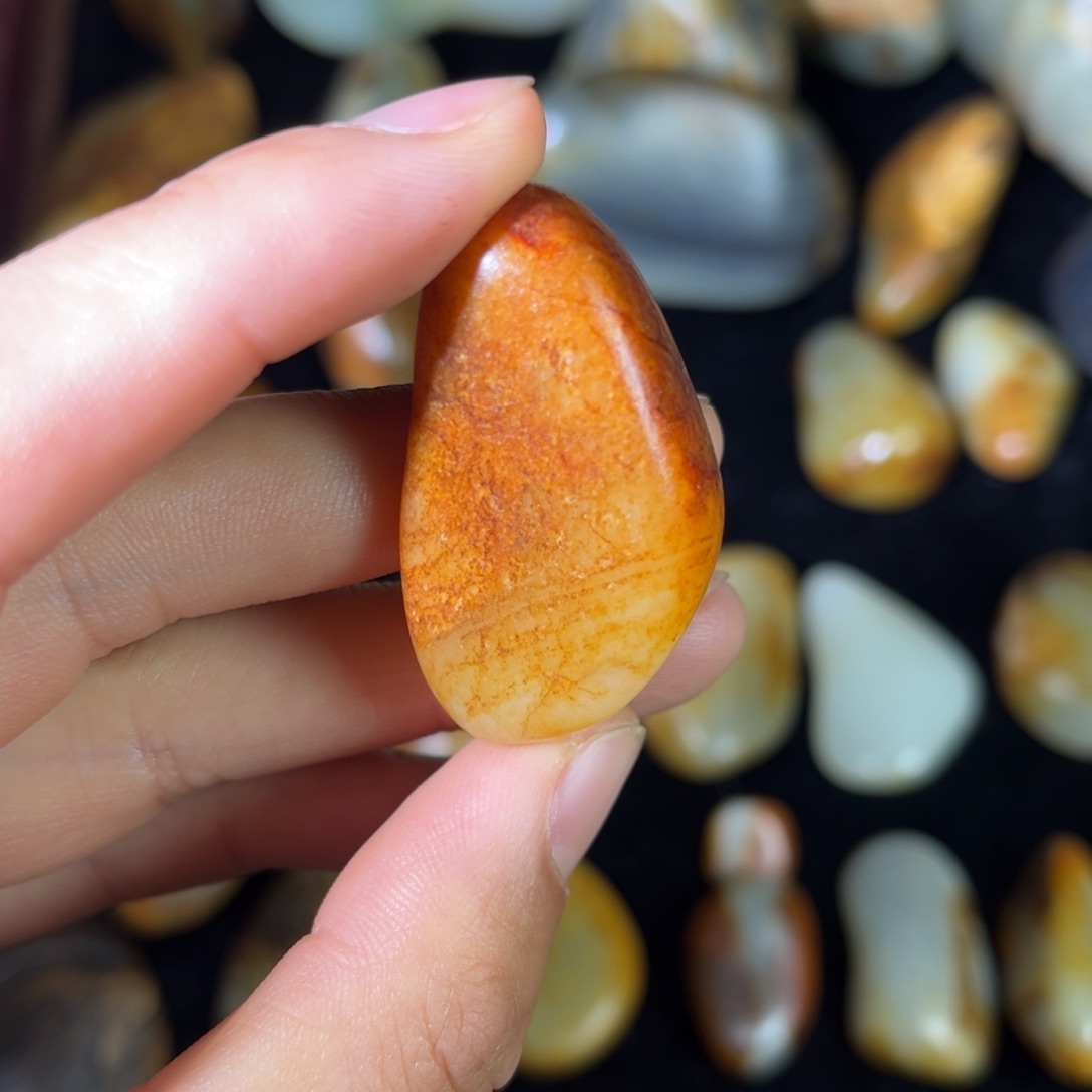 和田玉未镶嵌耳饰24g