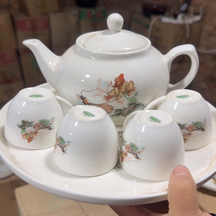 库存微瑕多空茶壶一套容量800毫升