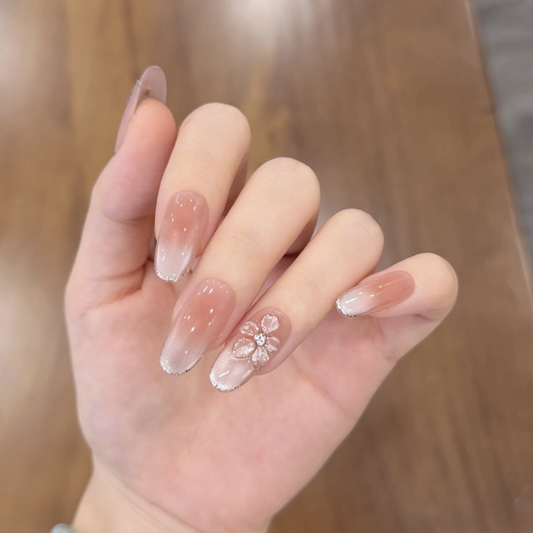 茉哉CC【冰花】纯手工定制拆卸穿戴甲A4458