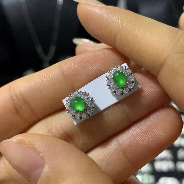 翡翠银S925镶嵌戒指