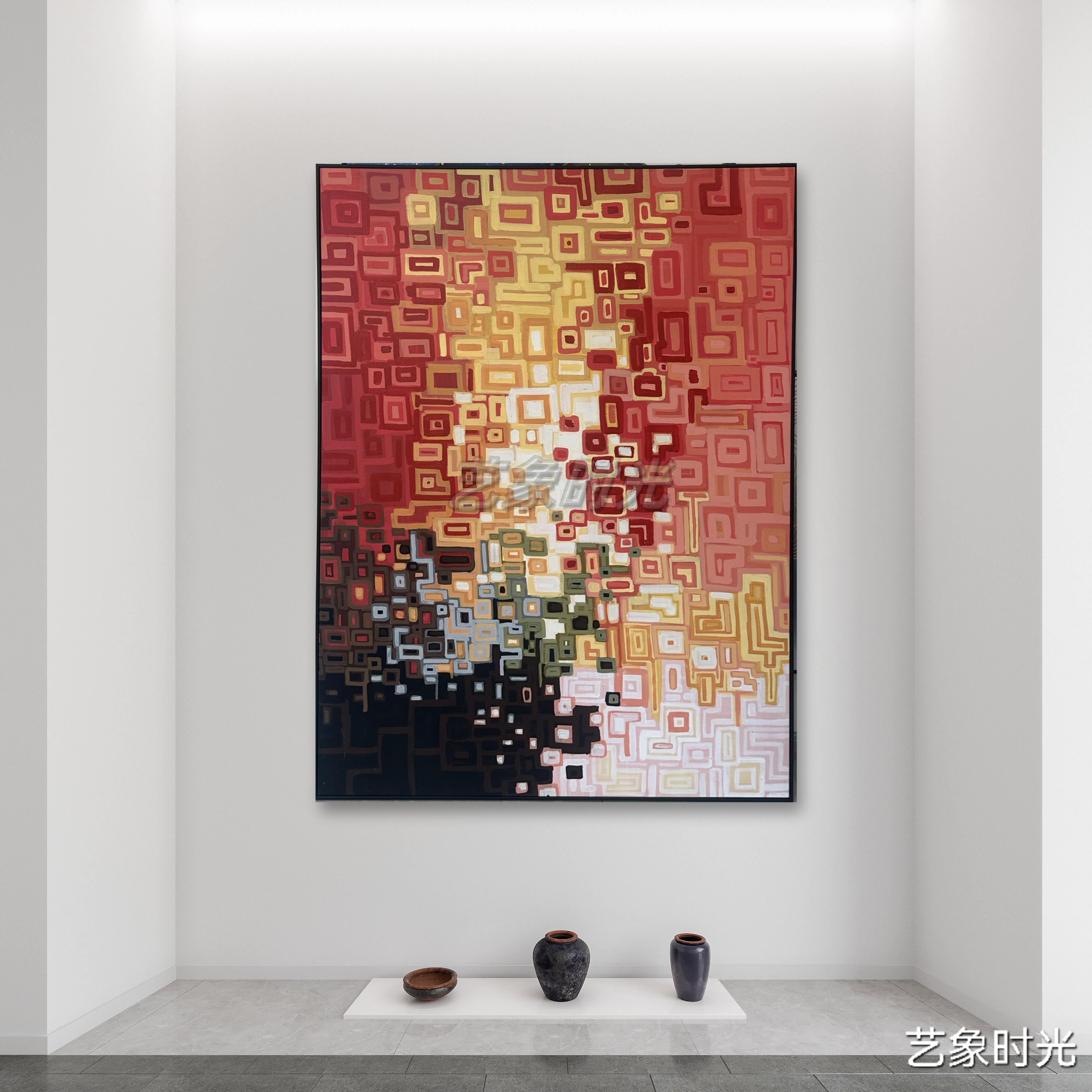 【跳动的钢琴键】纯手绘抽象油画客厅会所沙发背景墙装饰挂画百搭风