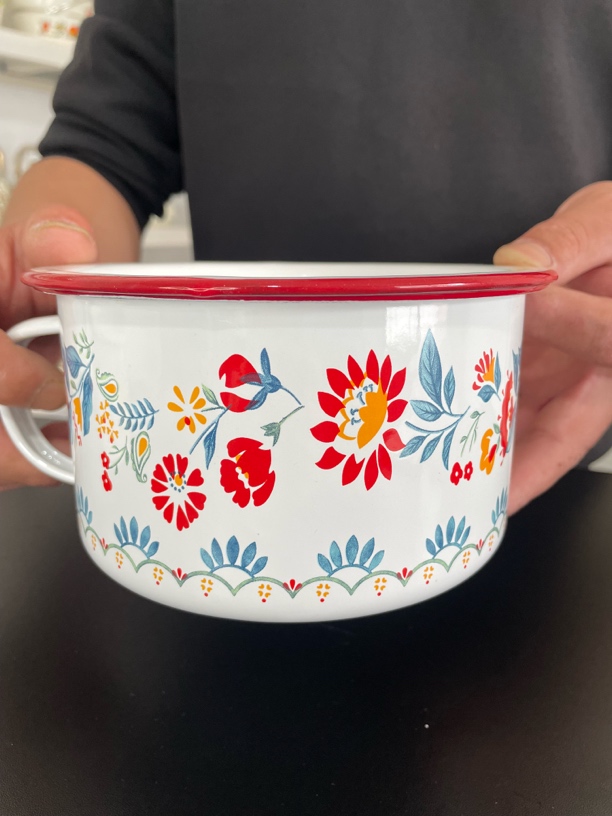 15厘米搪瓷快餐杯泡面碗家用珐琅搪瓷加厚大茶缸