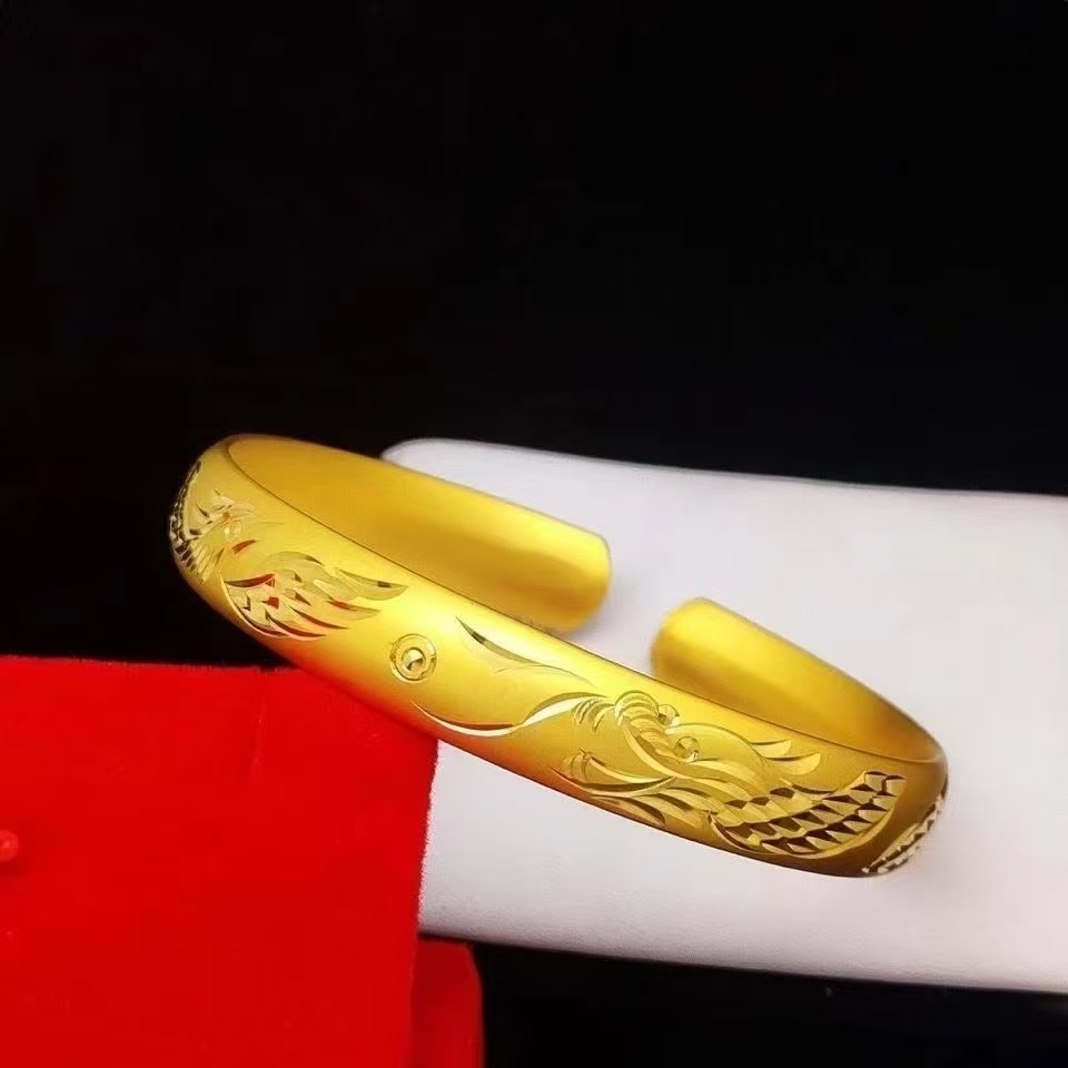 【伊一严选】黄金足金999大气高端龙凤呈祥手镯【赠礼盒】