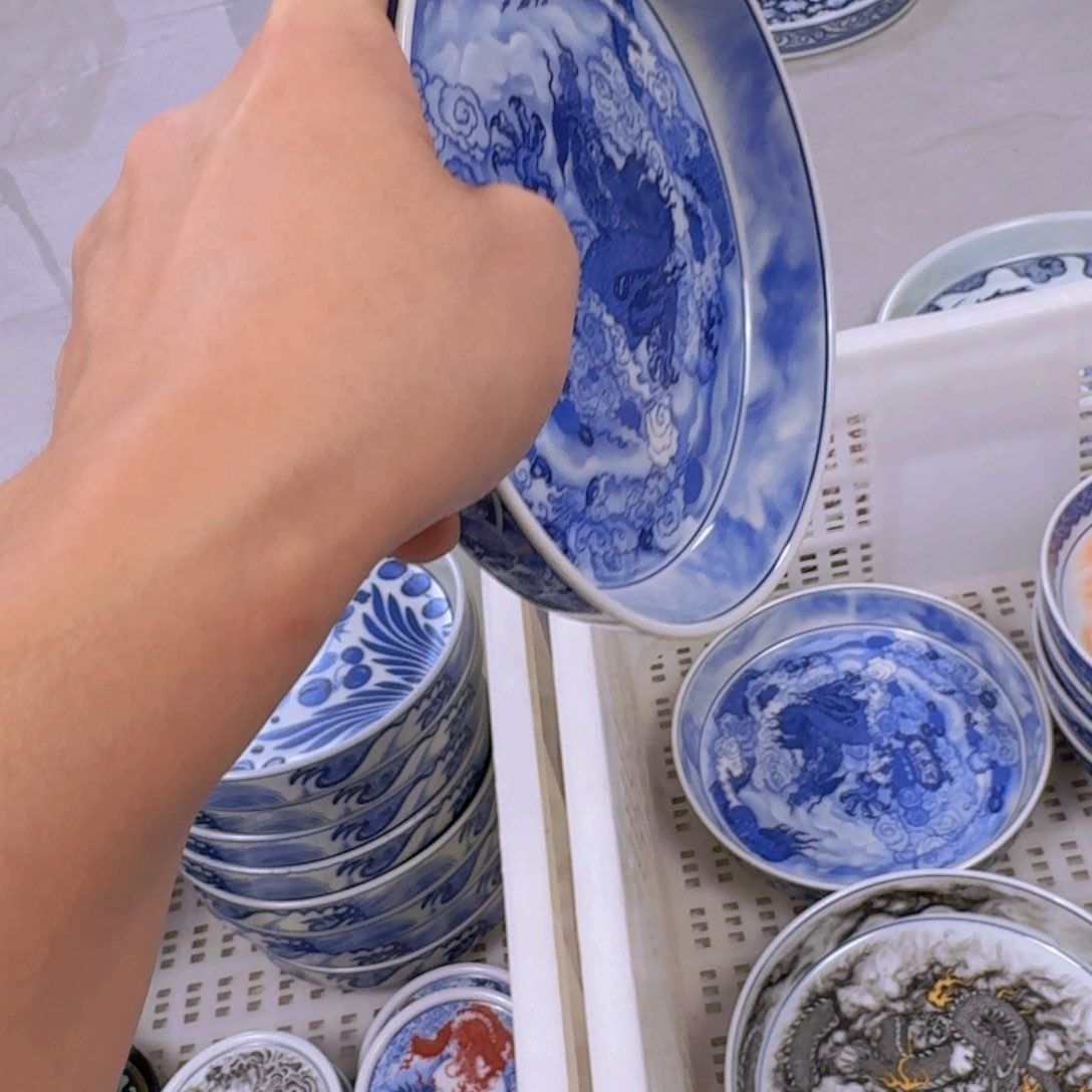 瓷片腾龙献宝大壶乘景德镇