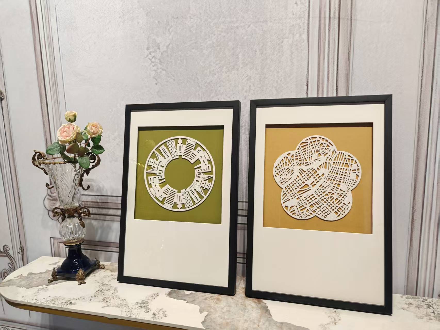 准新品  【款式乐拍】 客厅卧室装饰画壁挂手工实木相框编画