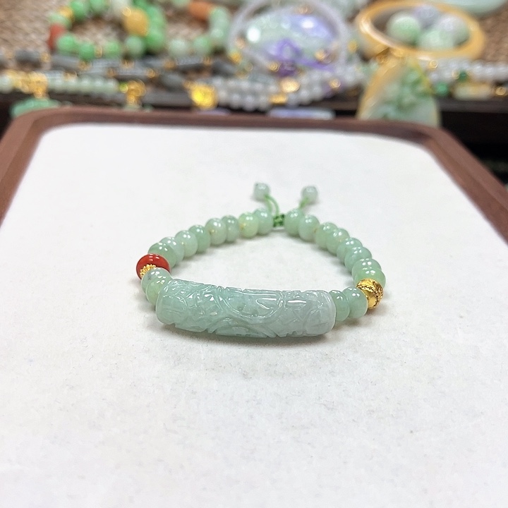 翡翠手链未镶嵌手串