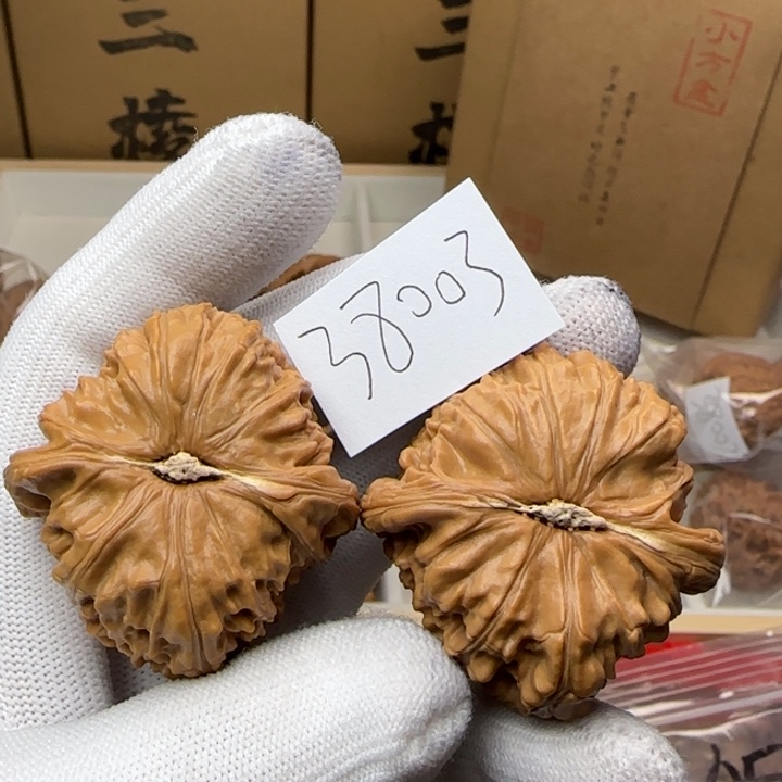 桃核把件42尺寸白狮子