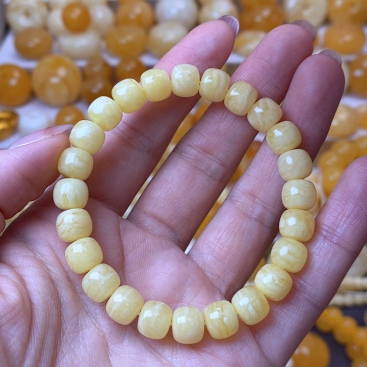 琥珀未镶嵌手链天然无优化琥珀蜜蜡