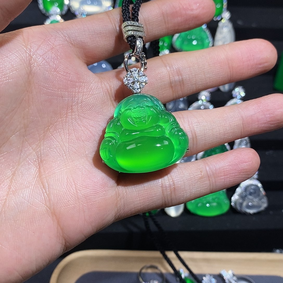 银S925镶嵌吊坠玛瑙/玉髓