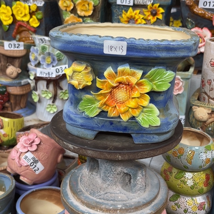 紫砂花盆粗陶材质多肉花盆